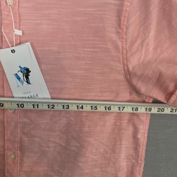 NEW Denim & Flower Shirt Short Sleeve Button Down Sz Medium Pink - Picture 6 of 9